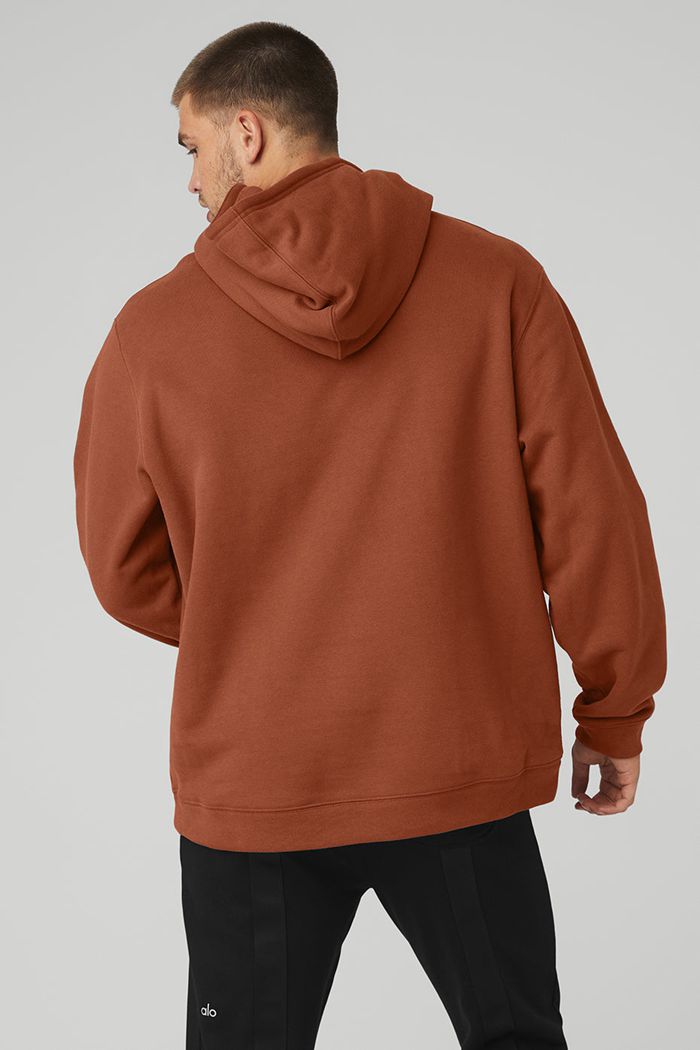 Alo Yoga Renown Men's Hoodie Red | KBIDZWA-51