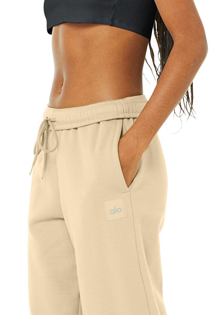 Alo Yoga Renown Sweat Women's Pants Brown | DHFBUQI-13