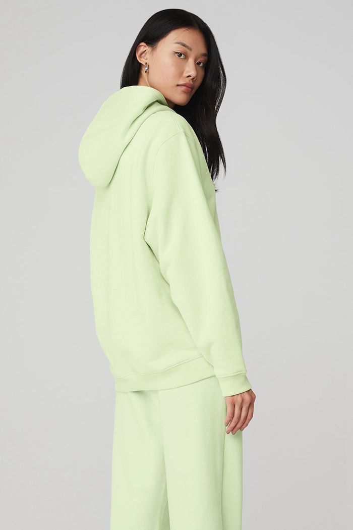 Alo Yoga Renown Women's Hoodie Green | QECTXZY-04