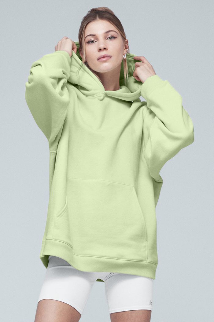 Alo Yoga Renown Women's Hoodie Green | QECTXZY-04