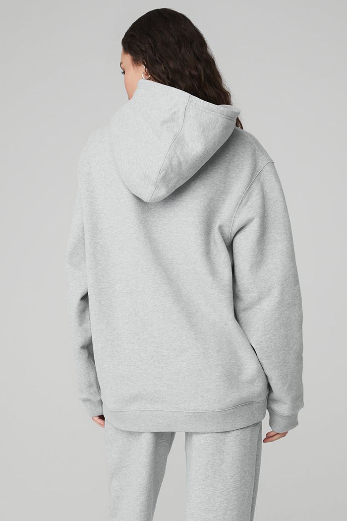 Alo Yoga Renown Women's Hoodie Grey | VBJZYEK-04