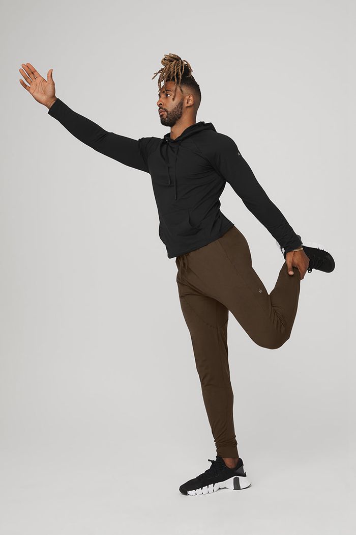 Alo Yoga Revitalize Men's Pants Black | FJVHKTN-50