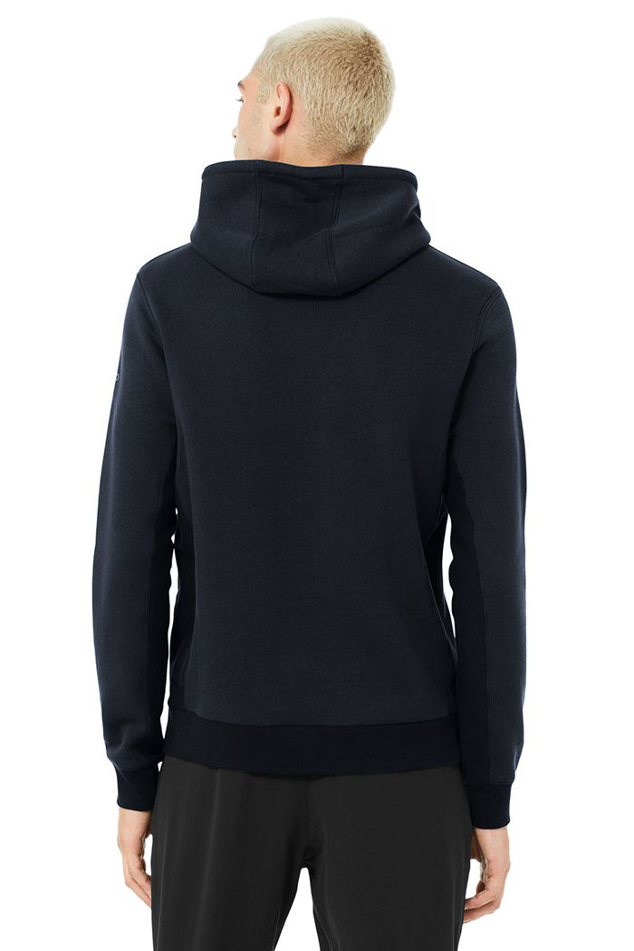 Alo Yoga Runyon Men's Hoodie Navy | BFMEYCI-74