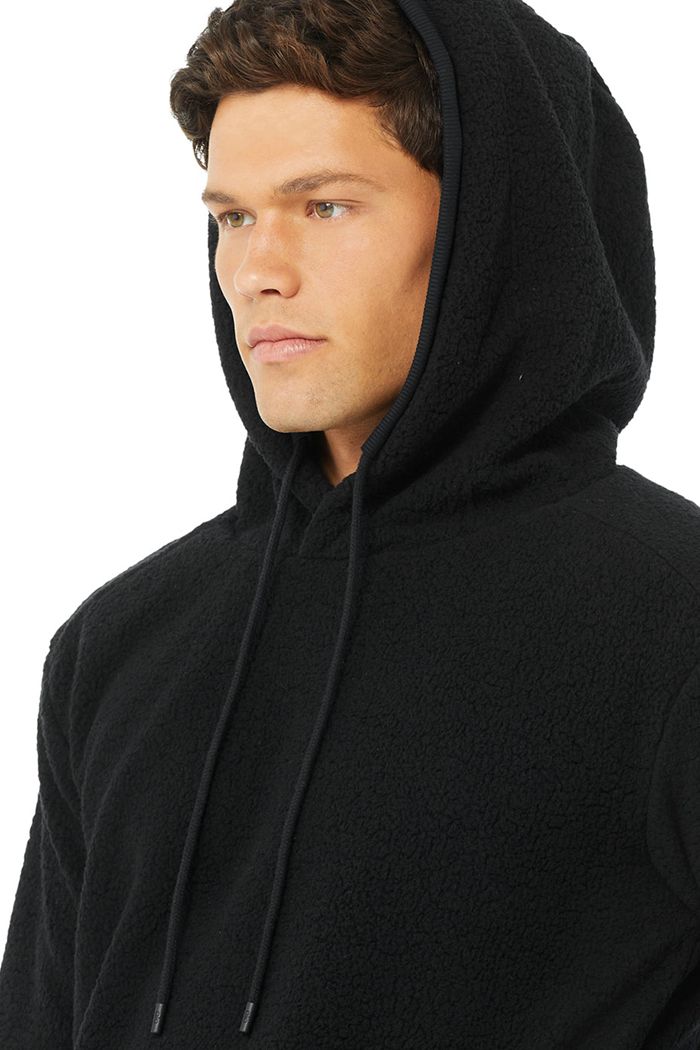 Alo Yoga Sherpa Men's Hoodie Black | ASFQXCB-19