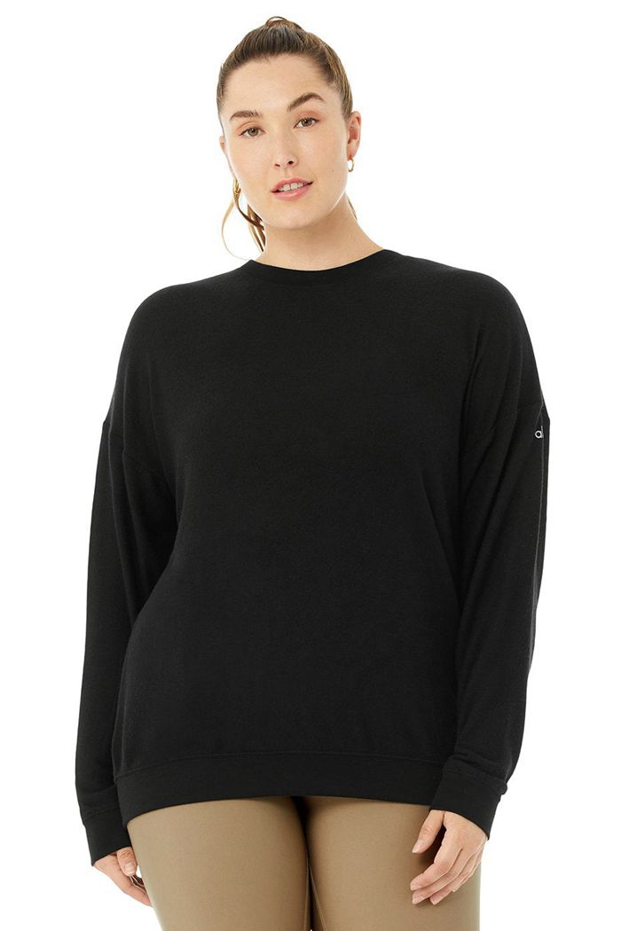 Alo Yoga Soho Women's Pullover Black | CASURVL-23