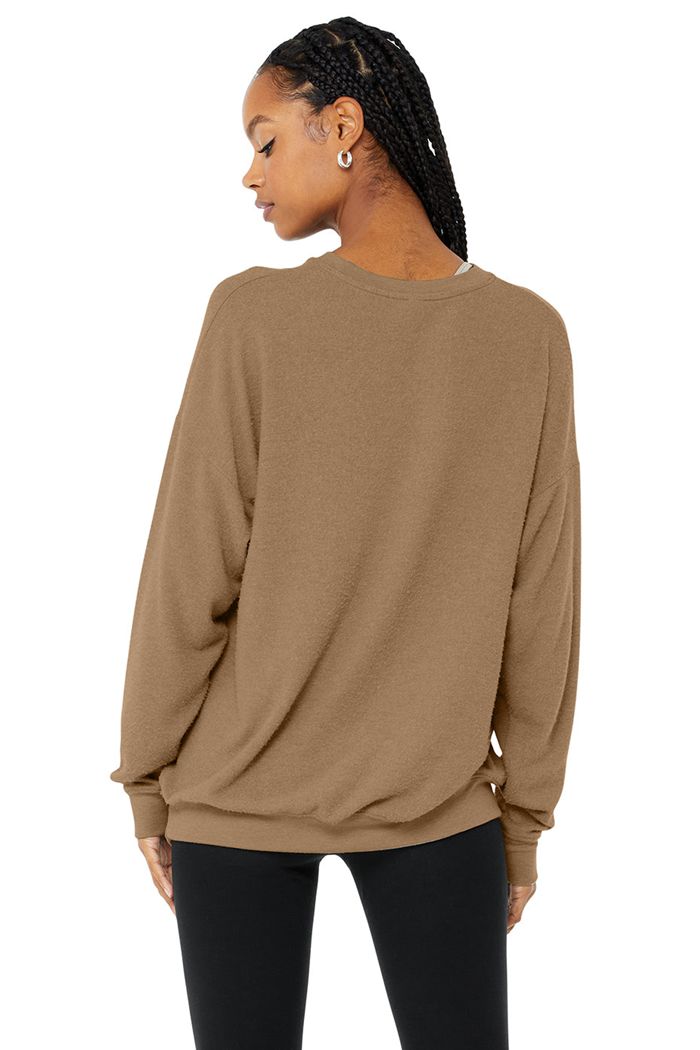 Alo Yoga Soho Women's Pullover Brown | THUIVYO-40