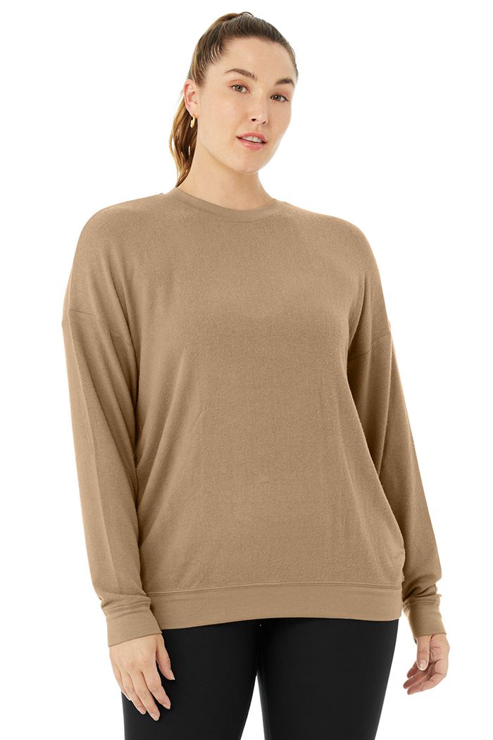 Alo Yoga Soho Women's Pullover Brown | THUIVYO-40