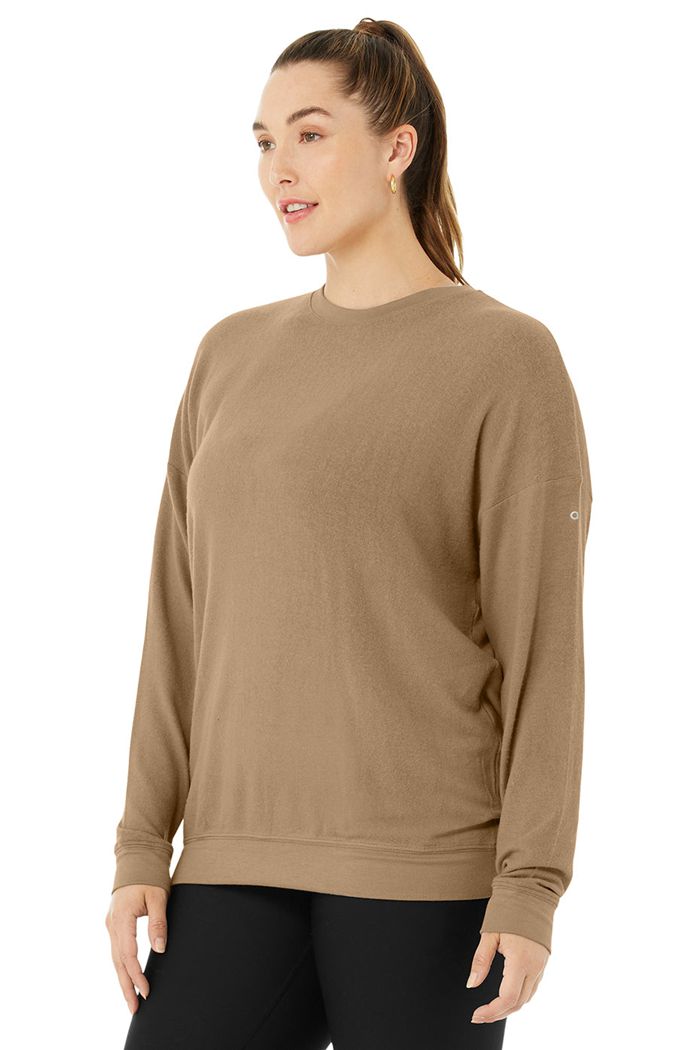 Alo Yoga Soho Women's Pullover Brown | THUIVYO-40