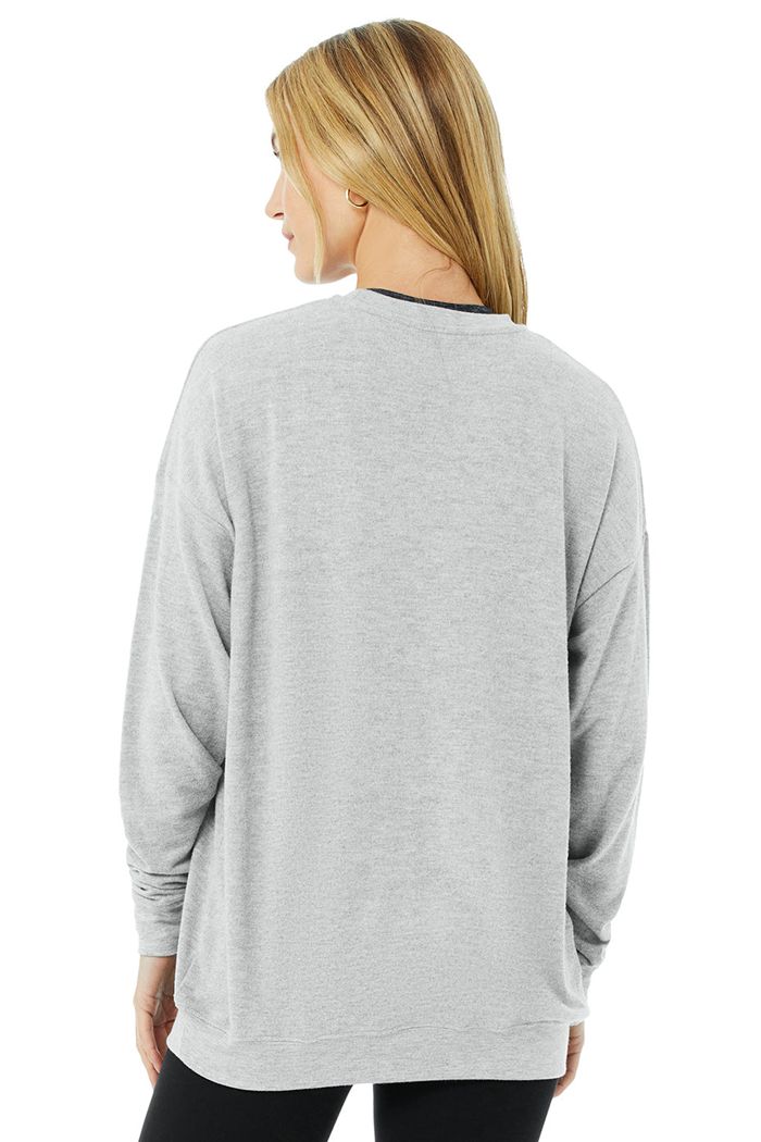 Alo Yoga Soho Women's Pullover Grey | VHTSOUK-48