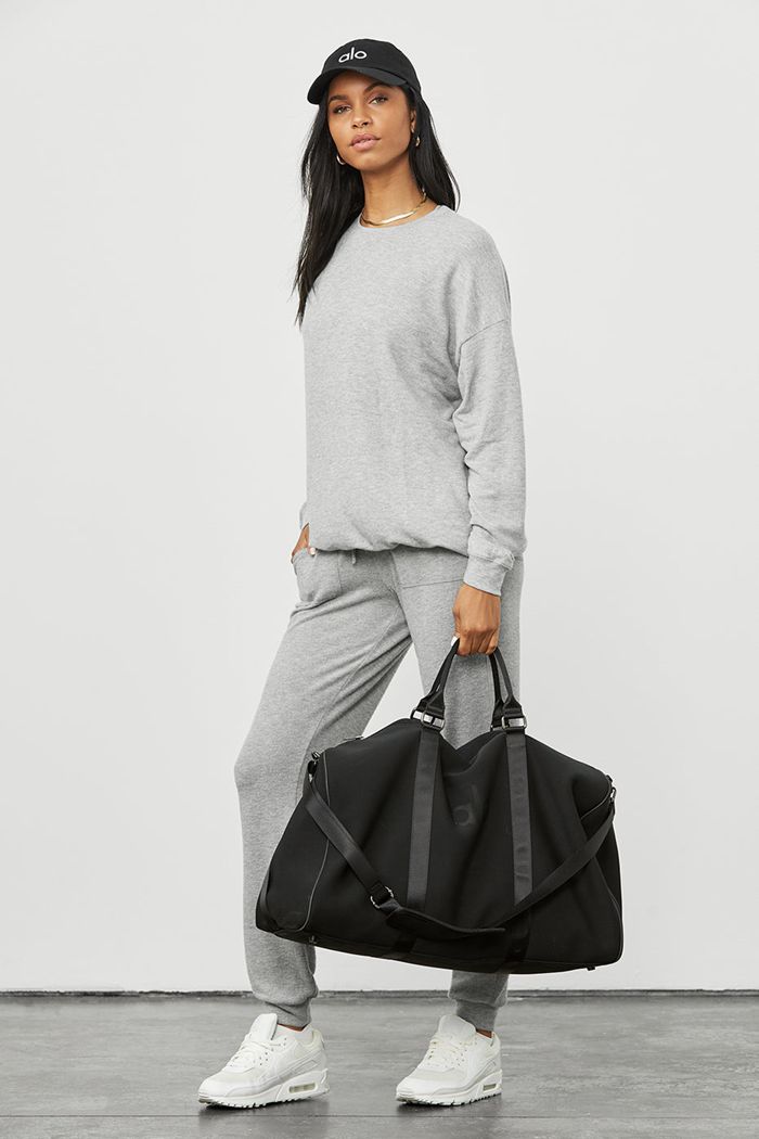 Alo Yoga Soho Women's Pullover Grey | VHTSOUK-48