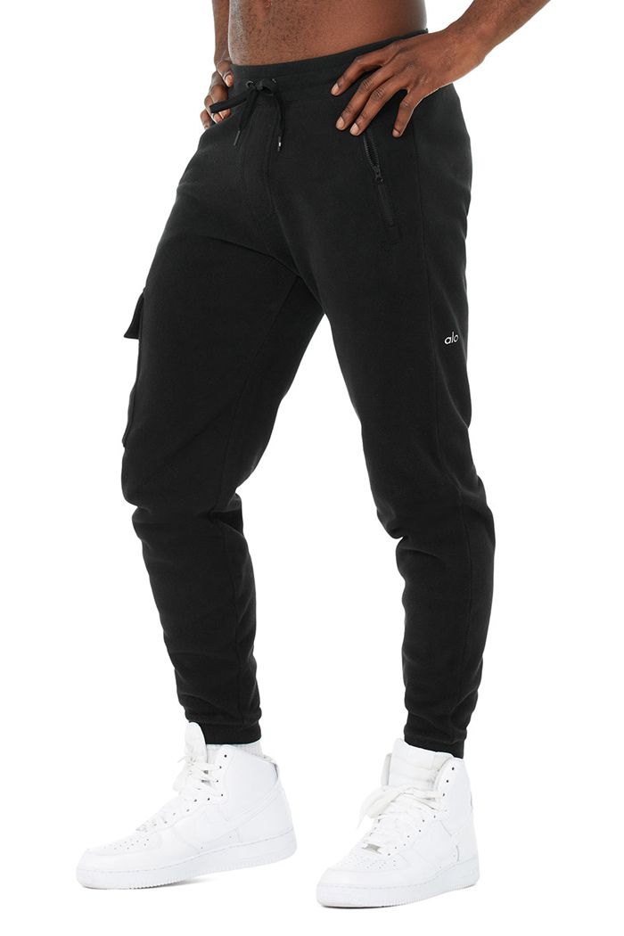 Alo Yoga Streetside Sweat Men's Pants Black | JIQZGSU-63