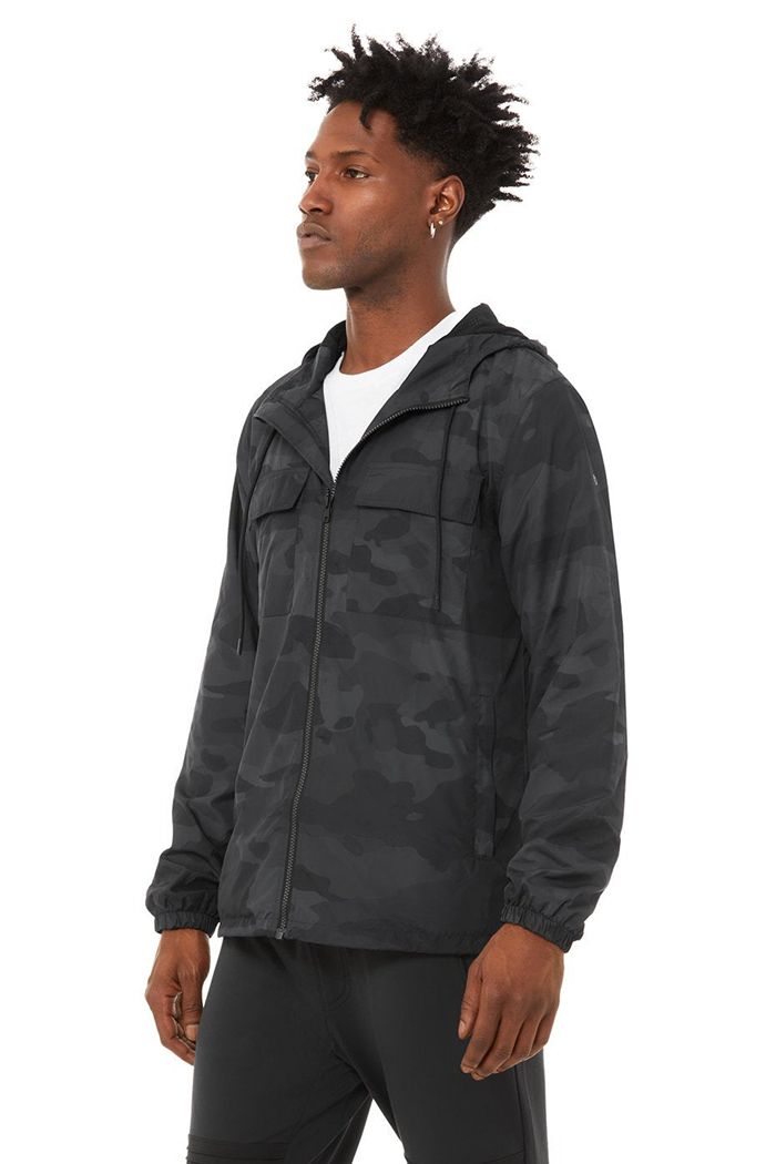 Alo Yoga Stride Men's Jackets Black | VWPFMJL-52