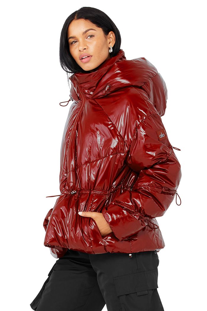 Alo Yoga Stunner Puffer Women's Jackets Red | NFWVPUM-25