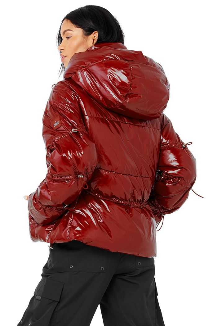 Alo Yoga Stunner Puffer Women's Jackets Red | NFWVPUM-25