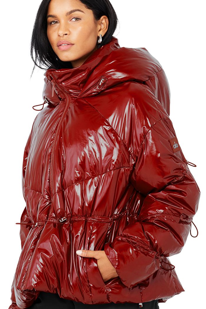 Alo Yoga Stunner Puffer Women's Jackets Red | NFWVPUM-25