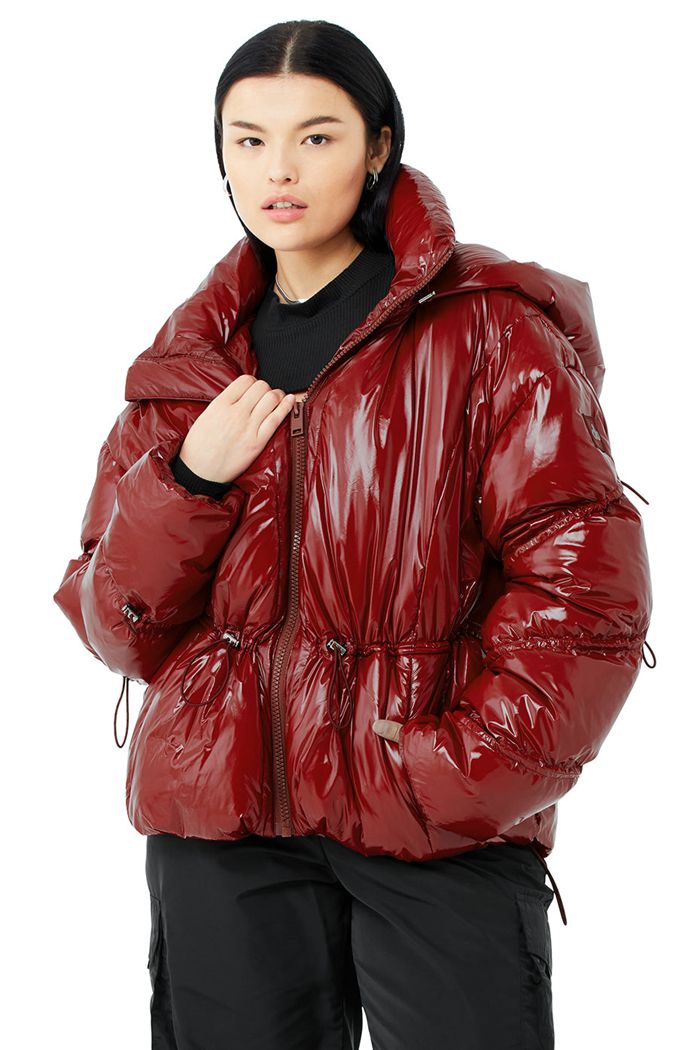 Alo Yoga Stunner Puffer Women's Jackets Red | NFWVPUM-25