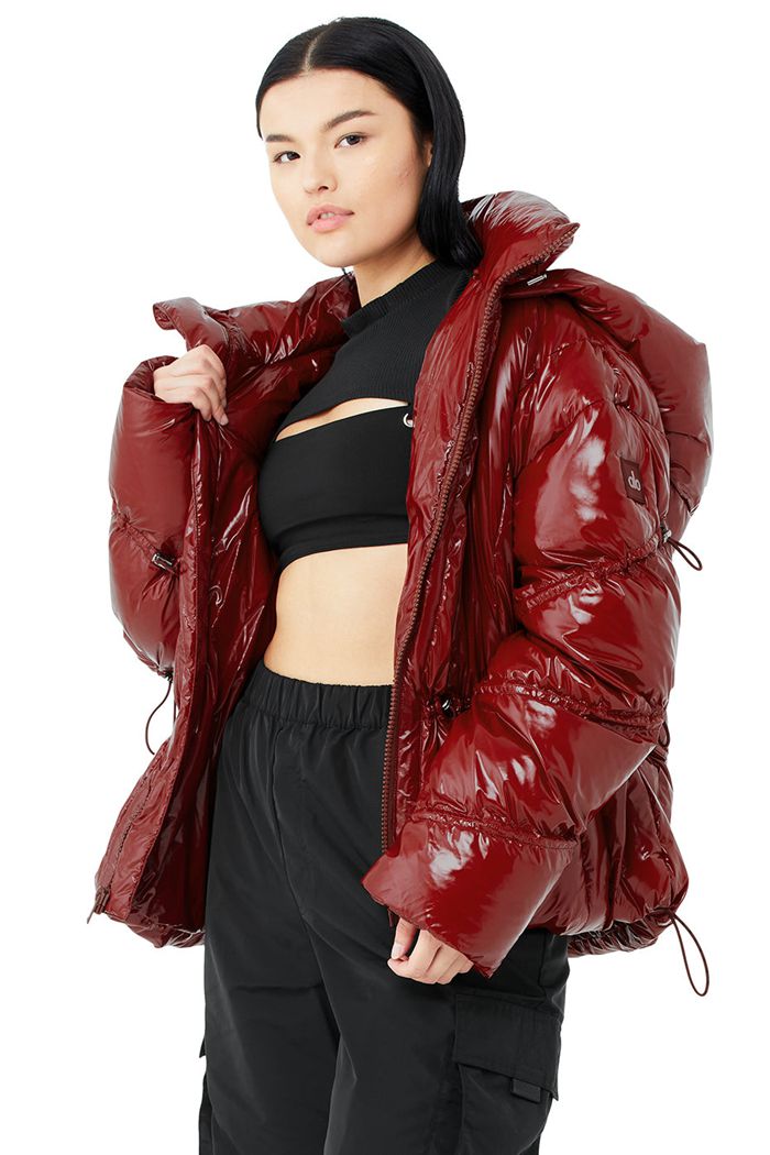 Alo Yoga Stunner Puffer Women's Jackets Red | NFWVPUM-25