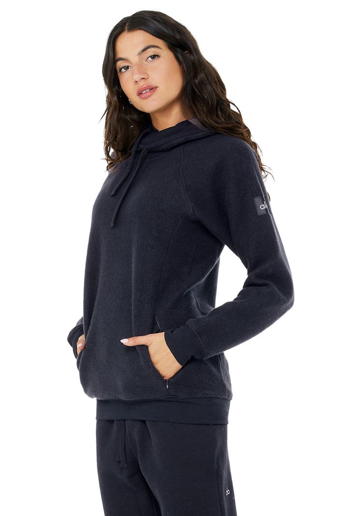 Alo Yoga The Triumph Women's Hoodie Black | MTJZSYW-59