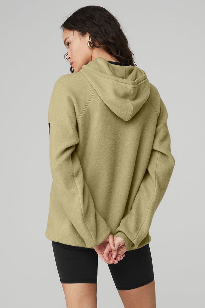 Alo Yoga The Triumph Women's Hoodie Green | WJOTDGR-40