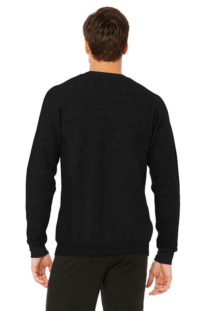 Alo Yoga Triumph Crew Neck Sweatshirt Men's Long Sleeve Black | ZXGVEFK-95