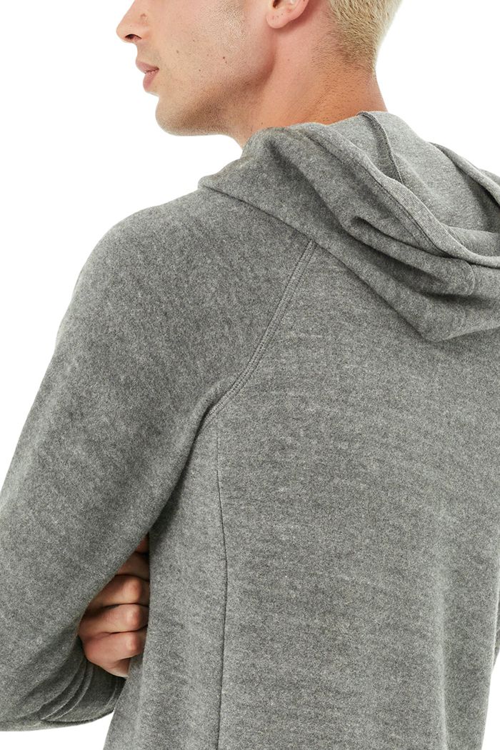 Alo Yoga Triumph Men's Hoodie Grey | XICKURJ-81