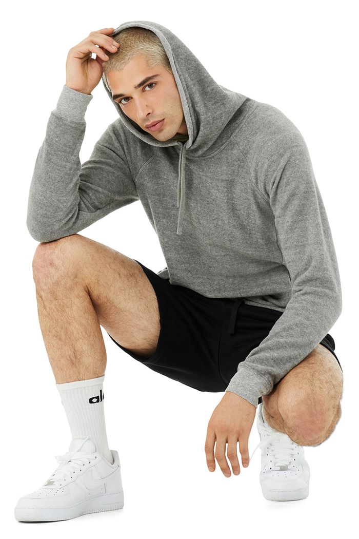 Alo Yoga Triumph Men's Hoodie Grey | XICKURJ-81