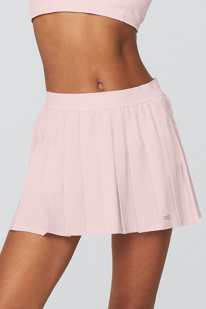 Alo Yoga Varsity Tennis Women's Skirts Pink | QWZYJPA-83