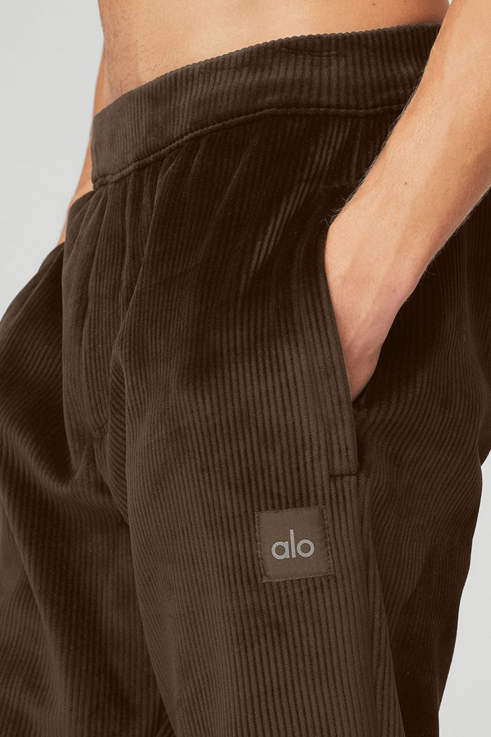 Alo Yoga Velour Baller Men's Pants Black | OZHPKJM-30