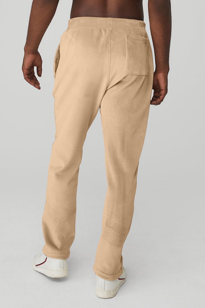 Alo Yoga Velour Baller Men's Pants Brown | THWOMNZ-35