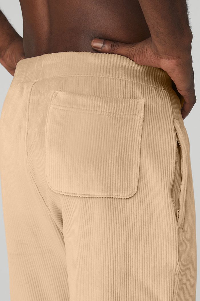 Alo Yoga Velour Baller Men's Pants Brown | THWOMNZ-35