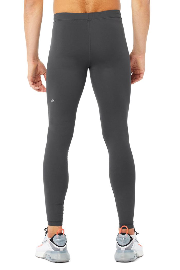 Alo Yoga Warrior Compression Men's Pants Grey | JIWEPKS-58