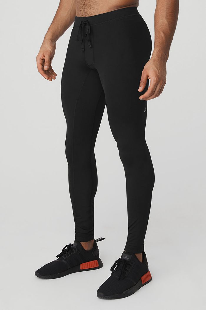 Alo Yoga Warrior Compression Men\'s Pants Black | NMFVPKO-72